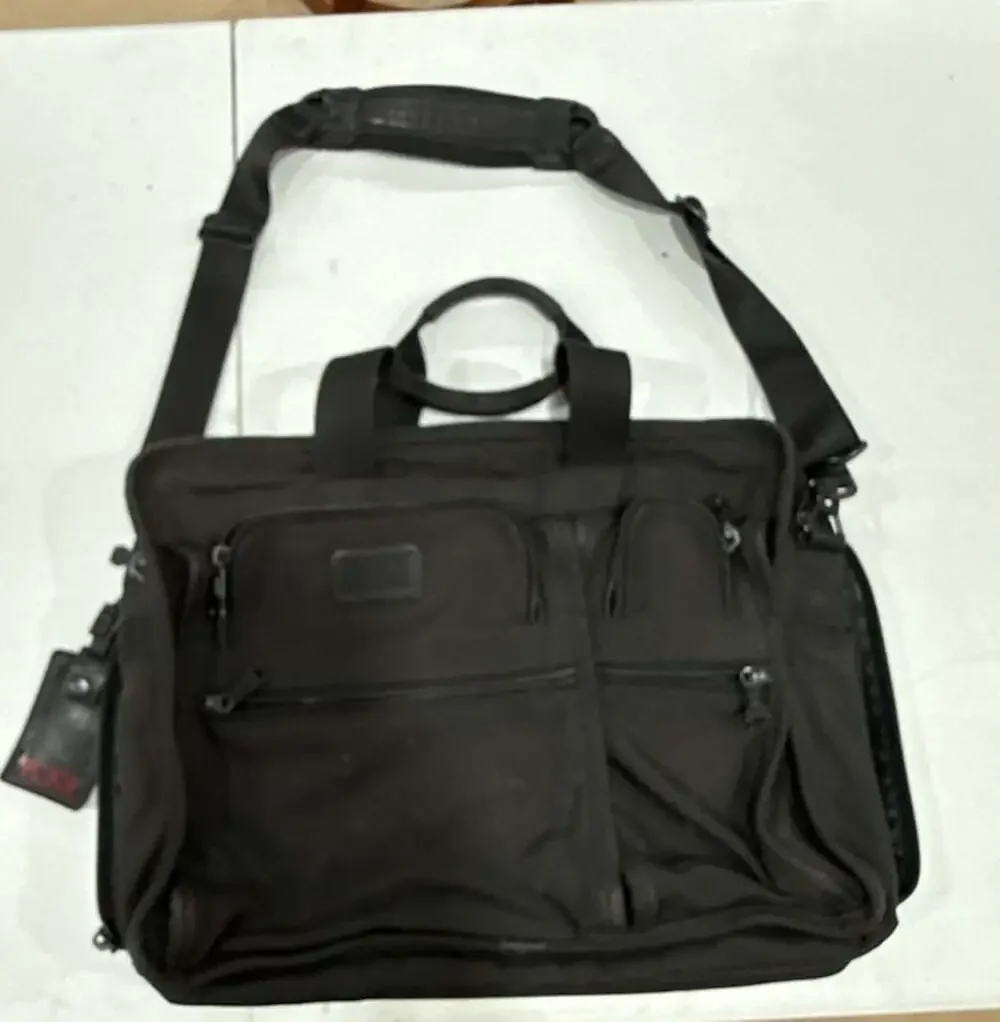 TUMI Alpha Business Ballistic Nylon Expandable Computer Briefcase 26203